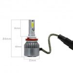 Set 2 LED-uri Auto Techstar&reg; C6, H11/H8/H9, 36w, 3800 Lumeni, 6500K, AUTO, 12-24 Volti, COB fotografia produsului View 4 S