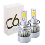 Set 2 LED-uri Auto Techstar&reg; C6, H11/H8/H9, 36w, 3800 Lumeni, 6500K, AUTO, 12-24 Volti, COB fotografia produsului View 7 S