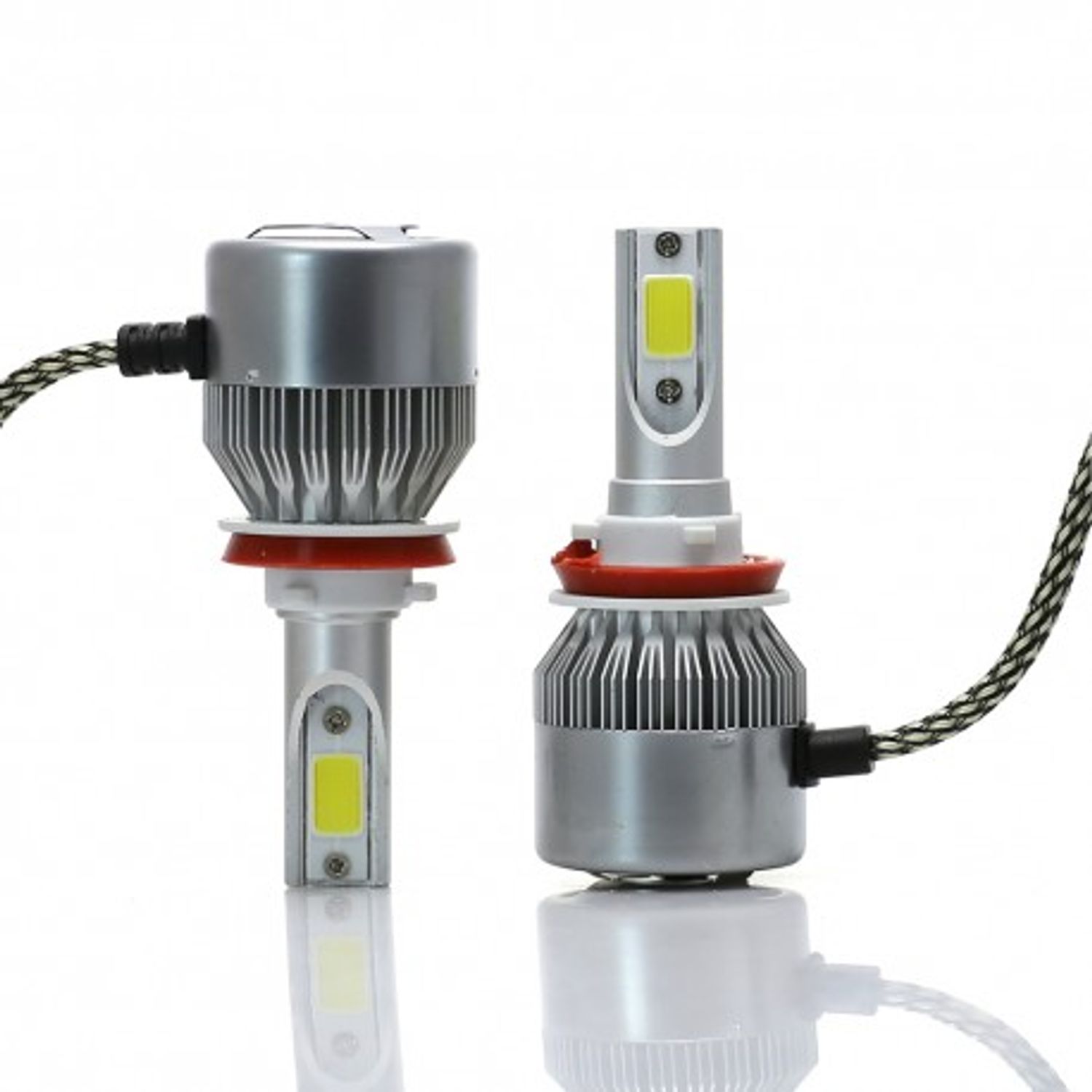 Set 2 LED-uri Auto Techstar&reg; C6, H11/H8/H9, 36w, 3800 Lumeni, 6500K, AUTO, 12-24 Volti, COB fotografia produsului View 5 L