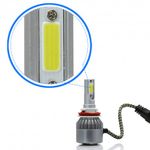 Set 2 LED-uri Auto Techstar&reg; C6, H11/H8/H9, 36w, 3800 Lumeni, 6500K, AUTO, 12-24 Volti, COB fotografia produsului