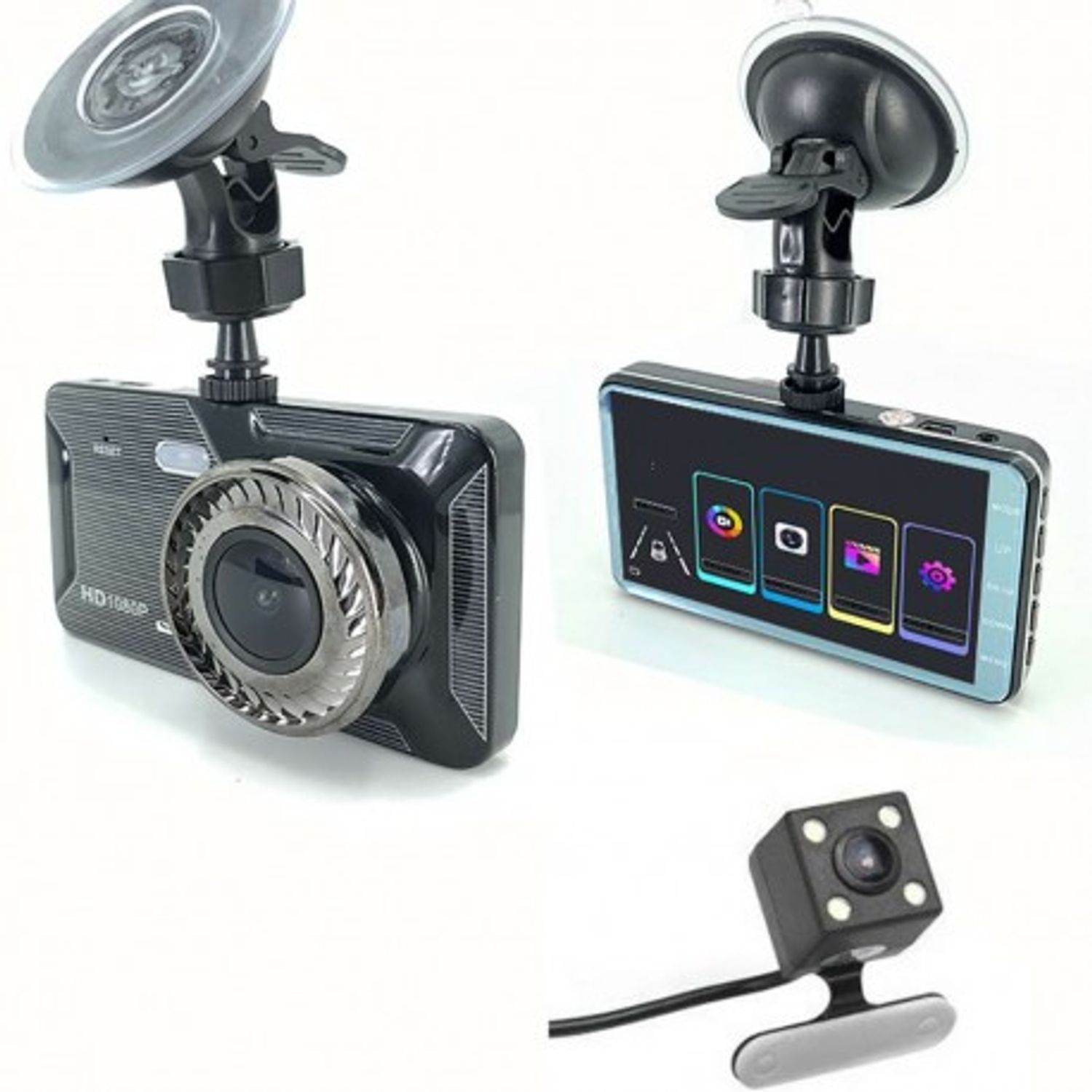 Camera Video Auto Dubla Techstar&reg; H309, FullHD, 1080P, Functie WDR, Camera Marsarier 720P, Ecran 4" LCD fotografia produsului View 4 L