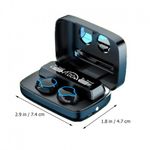 Casti Smart Techstar&reg; M9, Wireless, Bluetooth V5.1, Touch, Display Digital, 2000mAh, pentru iPhone Xiaomi Huawei, Negr fotografia produsului View 3 S