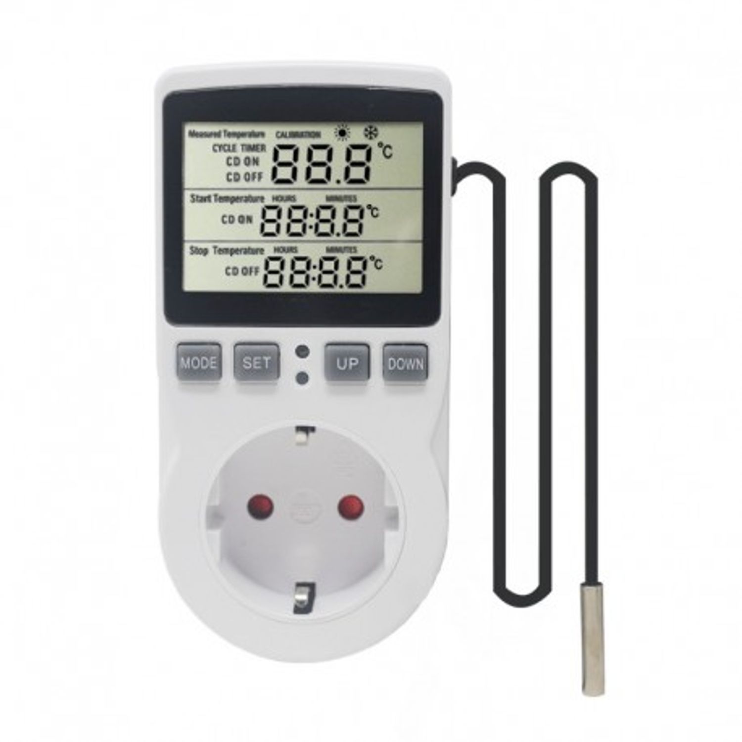 Priza Programabila Techstar&reg; KT3100, Digital Timer, Priza Intrerupator, 230V, 16A, Programabila Timp/Temperatura, Term fotografia produsului View 2 L