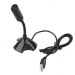 Microfon Techstar&reg; Desktop, de Birou cu Suport, Conexiune USB, Plug&Play, Negru fotografia produsului