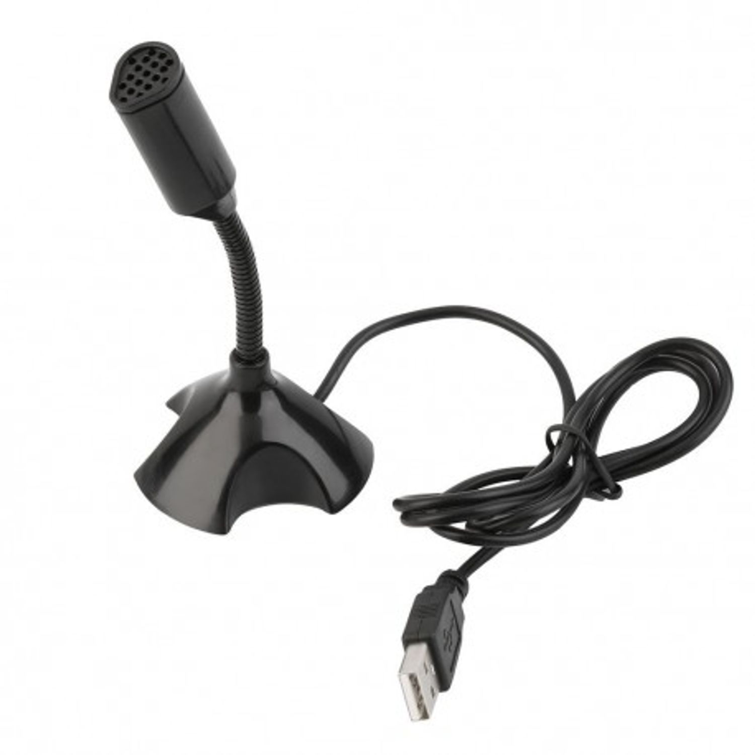 Microfon Techstar&reg; Desktop, de Birou cu Suport, Conexiune USB, Plug&Play, Negru fotografia produsului