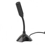 Microfon Techstar&reg; Desktop, de Birou cu Suport, Conexiune USB, Plug&Play, Negru fotografia produsului View 4 S