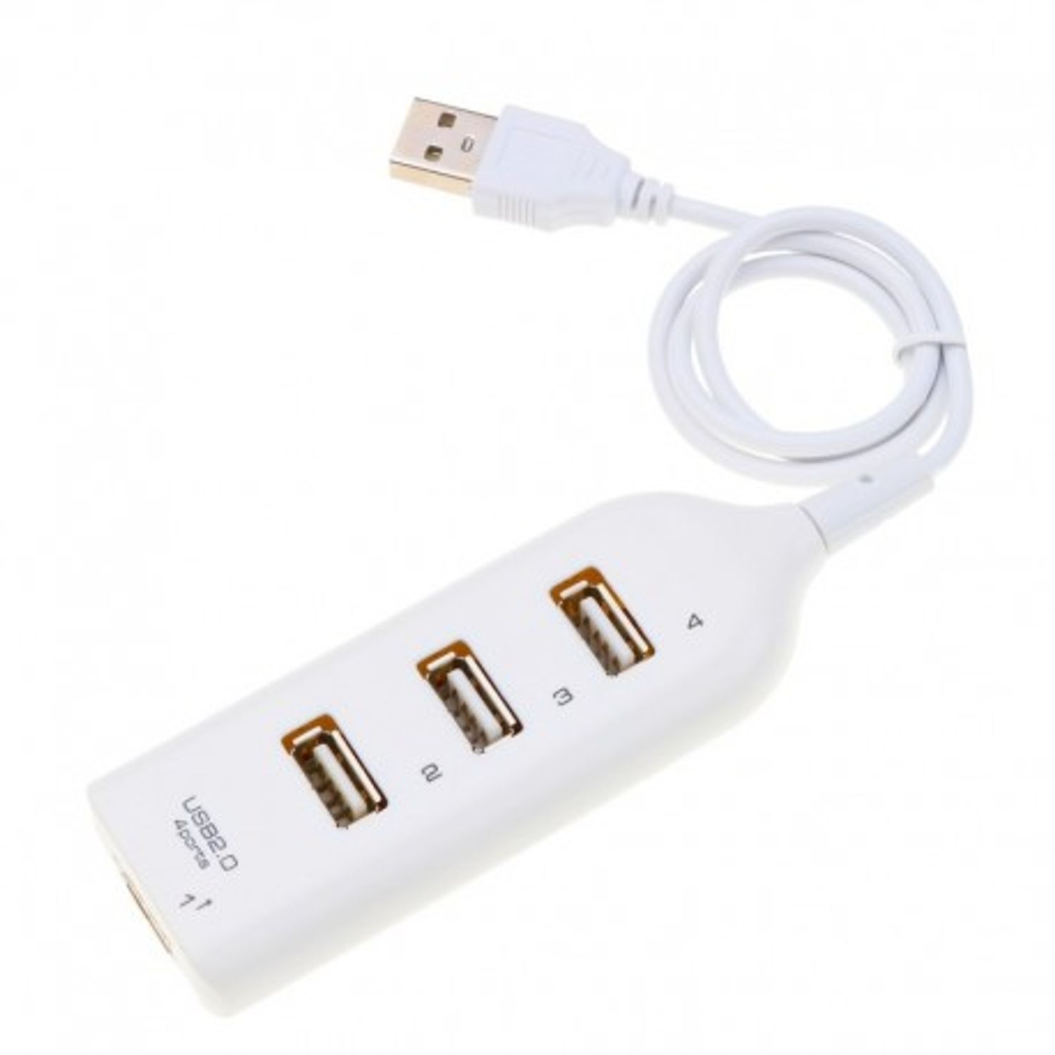 USB Hub Techstar&reg; HB2, USB 2.0 High Speed, 4 Port USB2.0, Alb fotografia produsului View 2 L