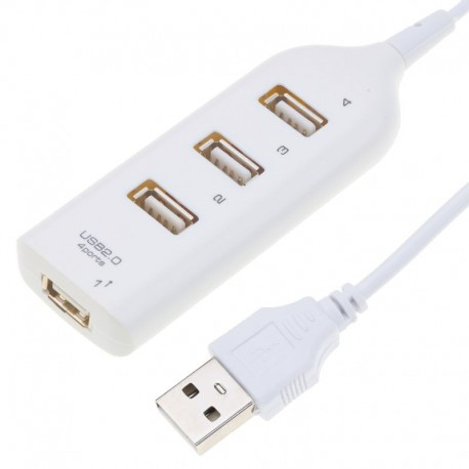 USB Hub Techstar&reg; HB2, USB 2.0 High Speed, 4 Port USB2.0, Alb fotografia produsului