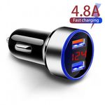 Incarcator Auto Techstar&reg; Mini C2, Negru, Compact, Dual USB, 4.8A, fotografia produsului