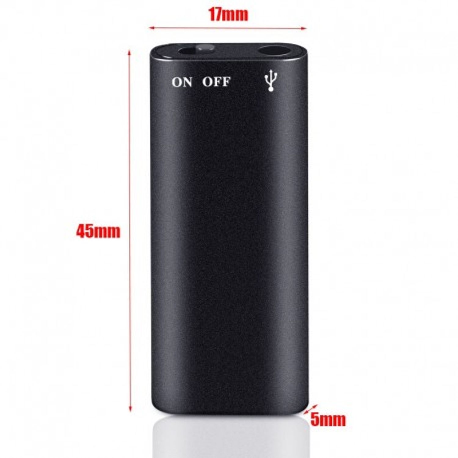 MP3 Player Spion Techstar&reg; Mini8, Memorie Interna 8GB, Microfon Integrat, Inregistrare Audio, Acumulator fotografia produsului View 3 L