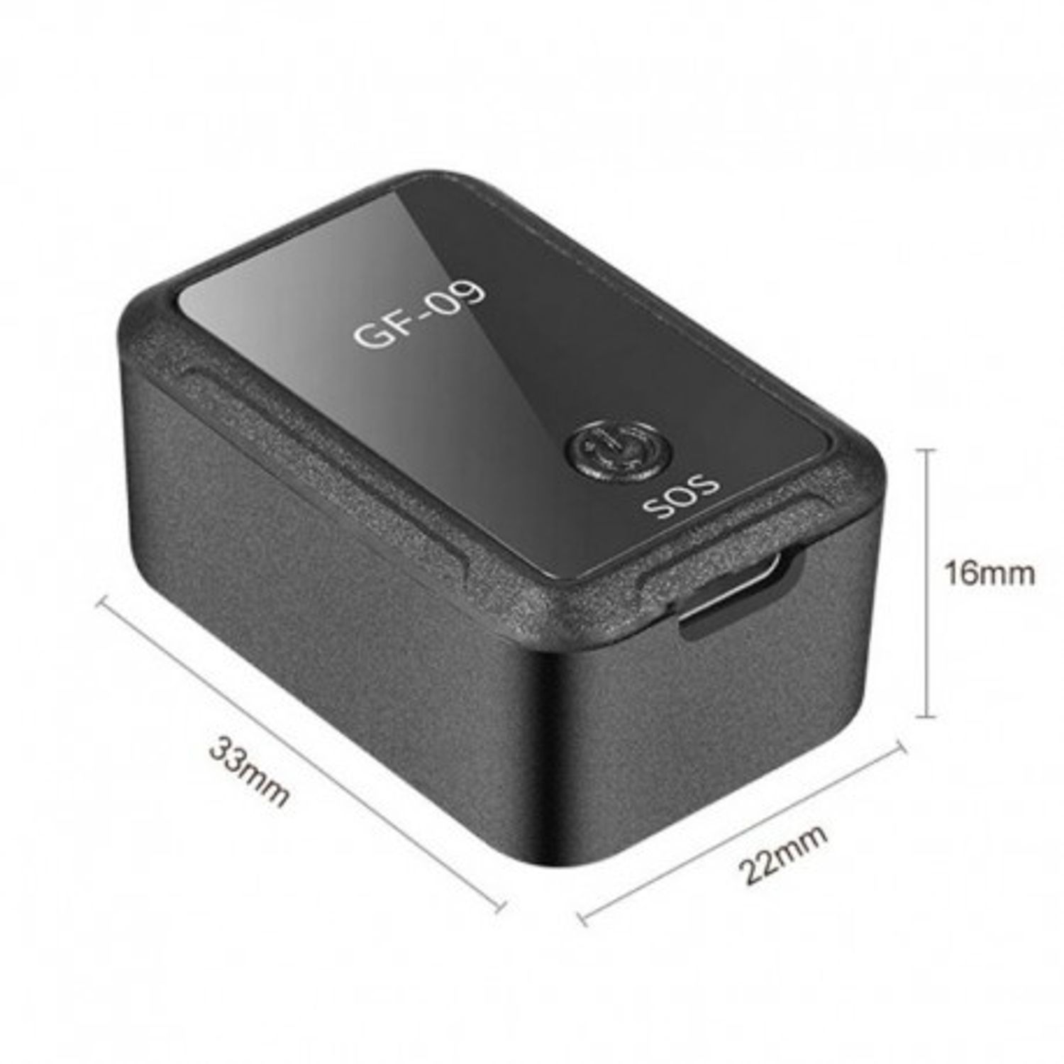 Mini GPS Tracker Techstar&reg; GF-09, Localizare GPS WiFi si LBS, Microfon, MicroSD, SIM GPRS si MMS, Negru fotografia produsului
