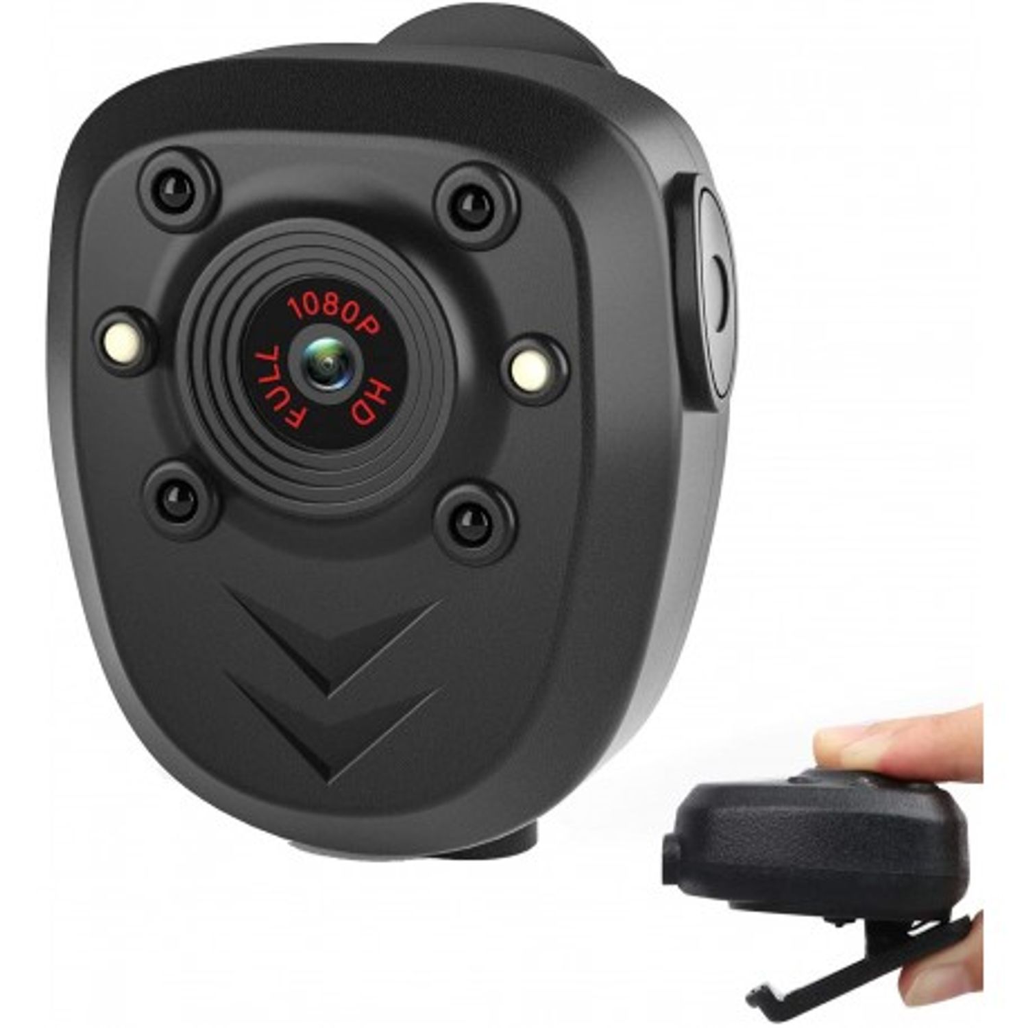 Camera Actiune Techstar&reg; Body Cam, FullHD 1080P, 16GB Memorie Interna, Night Vision, USB Type-C fotografia produsului View 4 L