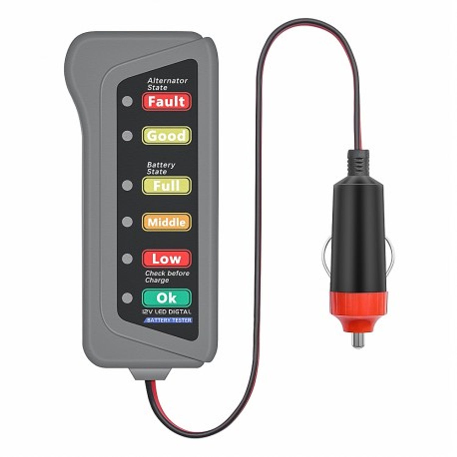 Tester Baterie si Alternator Auto Techstar&reg; , Conectare la priza auto, 12V, Usor de utilizat fotografia produsului