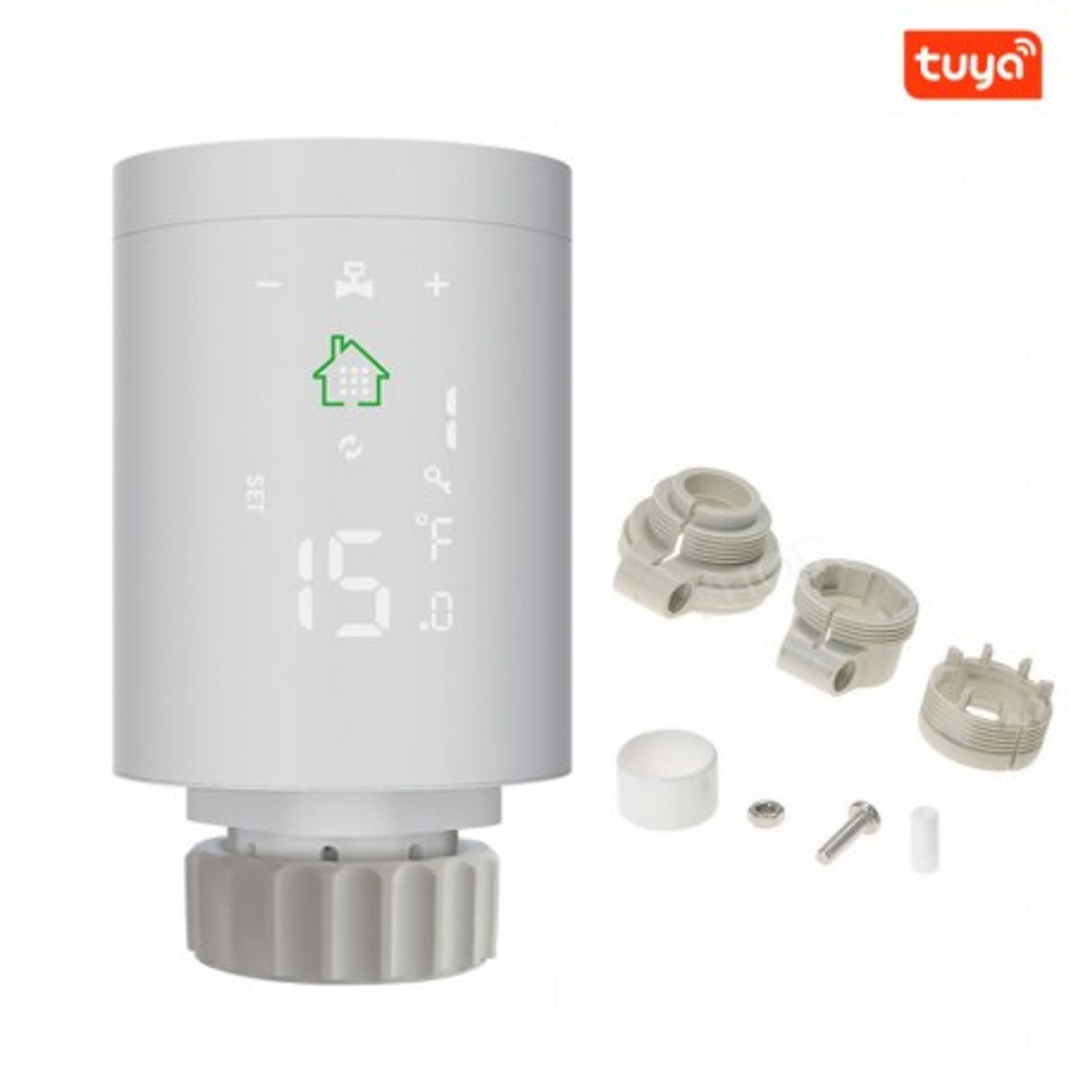 Termostat Electronic Techstar&reg; HY368, Smart, Ecran LED, Protocol ZigBee, Pentru Radiator, Calorifer, Cu Programare, Ap fotografia produsului View 2 L