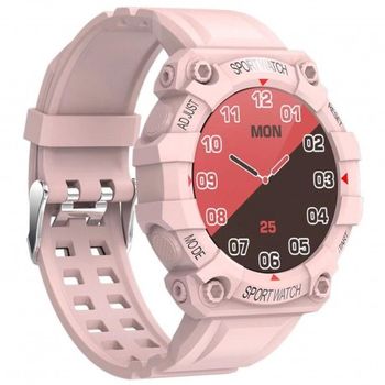 Ceas Smartwatch Techstar® FD68, 1.3 IPS, Design Sport, Bluetooth 4.0, Monitorizare Tensiune, Puls, Roz