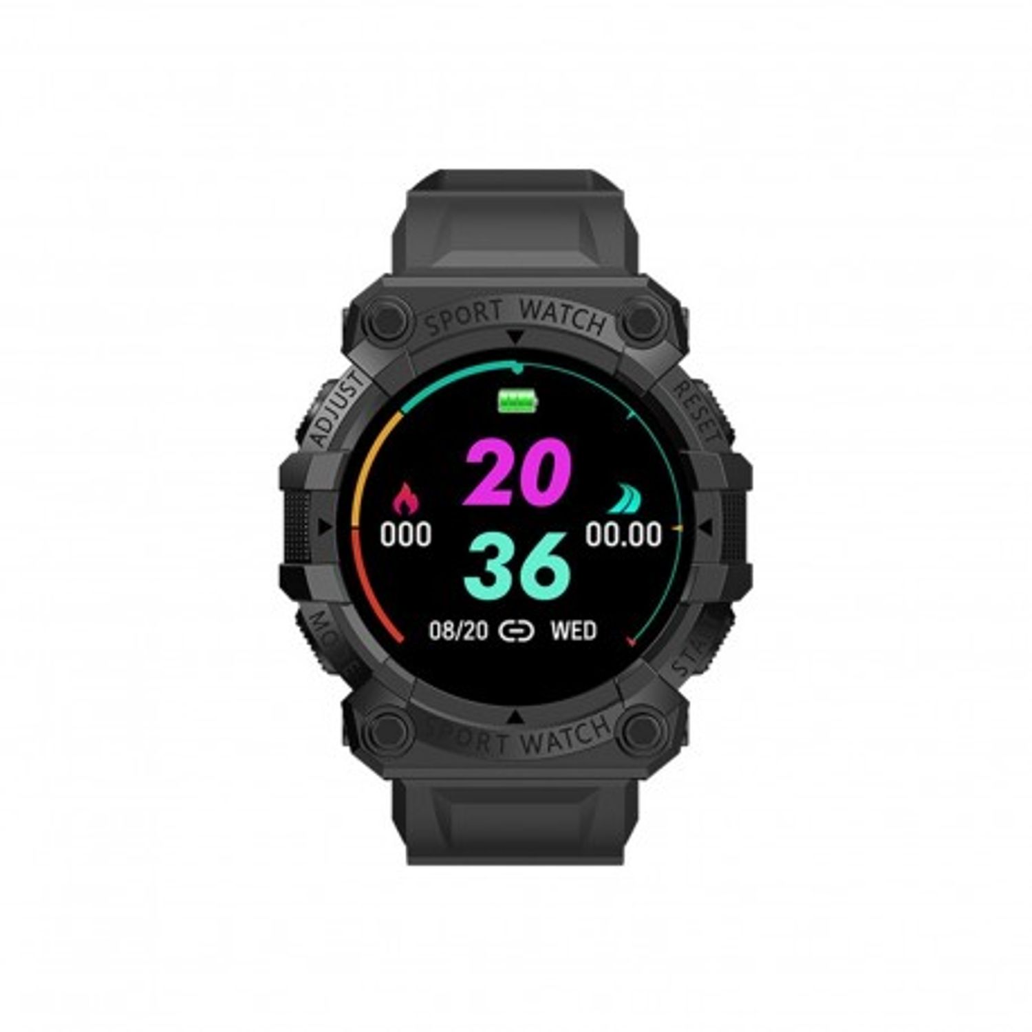 Ceas Smartwatch Techstar® FD68, 1.3" IPS, Design Sport, Bluetooth 4.0, Monitorizare Tensiune, Puls, Negru fotografia produsului View 3 L
