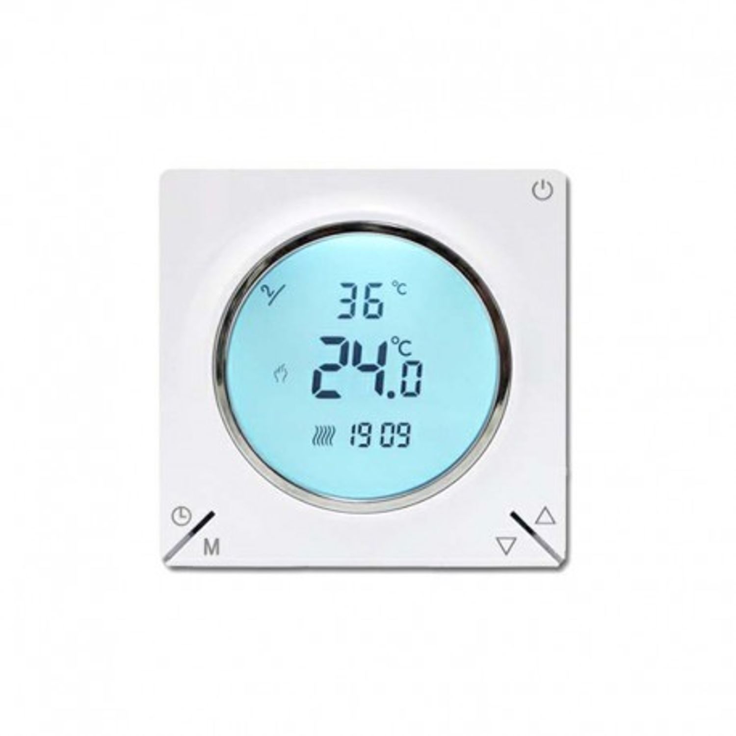 Termostat Techstar&reg; Smart TH-12W, Wireless, 16A, 3500W, Google Home, Alexa, Tuya, Senzor Pardoseala, Alb fotografia produsului View 4 L