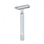 Aparat de ras Classic Safety Razor Techstar&reg; SR10, Aliaj de Zinc, Cu Lame De Rezerva, Reutilizabil, Ecologic, Argintiu fotografia produsului View 2 S