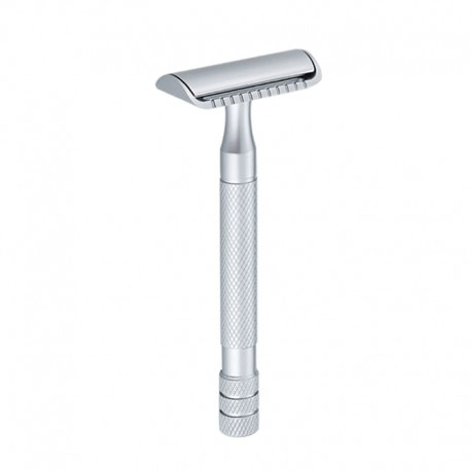 Aparat de ras Classic Safety Razor Techstar&reg; SR10, Aliaj de Zinc, Cu Lame De Rezerva, Reutilizabil, Ecologic, Argintiu fotografia produsului View 2 L