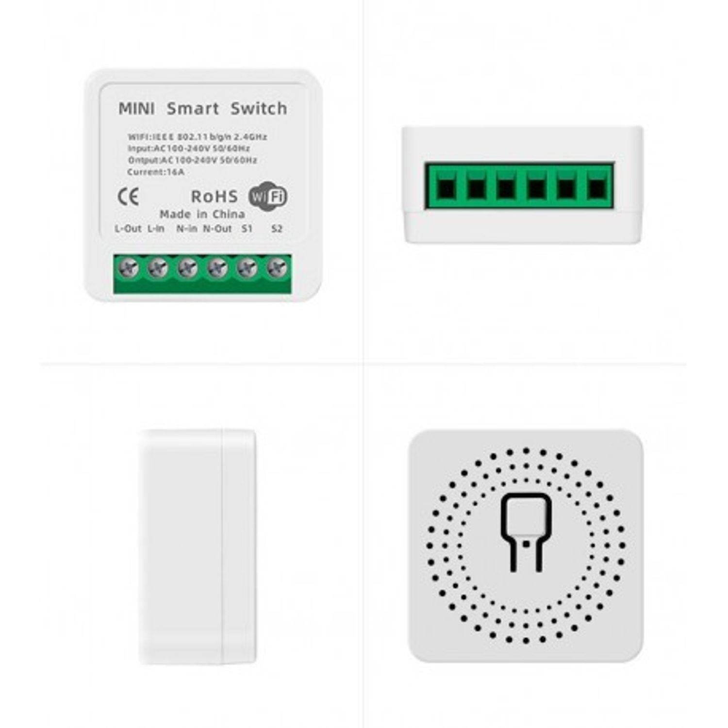 Intrerupator/Releu Techstar&reg; Mini Smart, Protocol ZigBee 3.0, Tuya, SmartHome, Automatizare fotografia produsului View 2 L