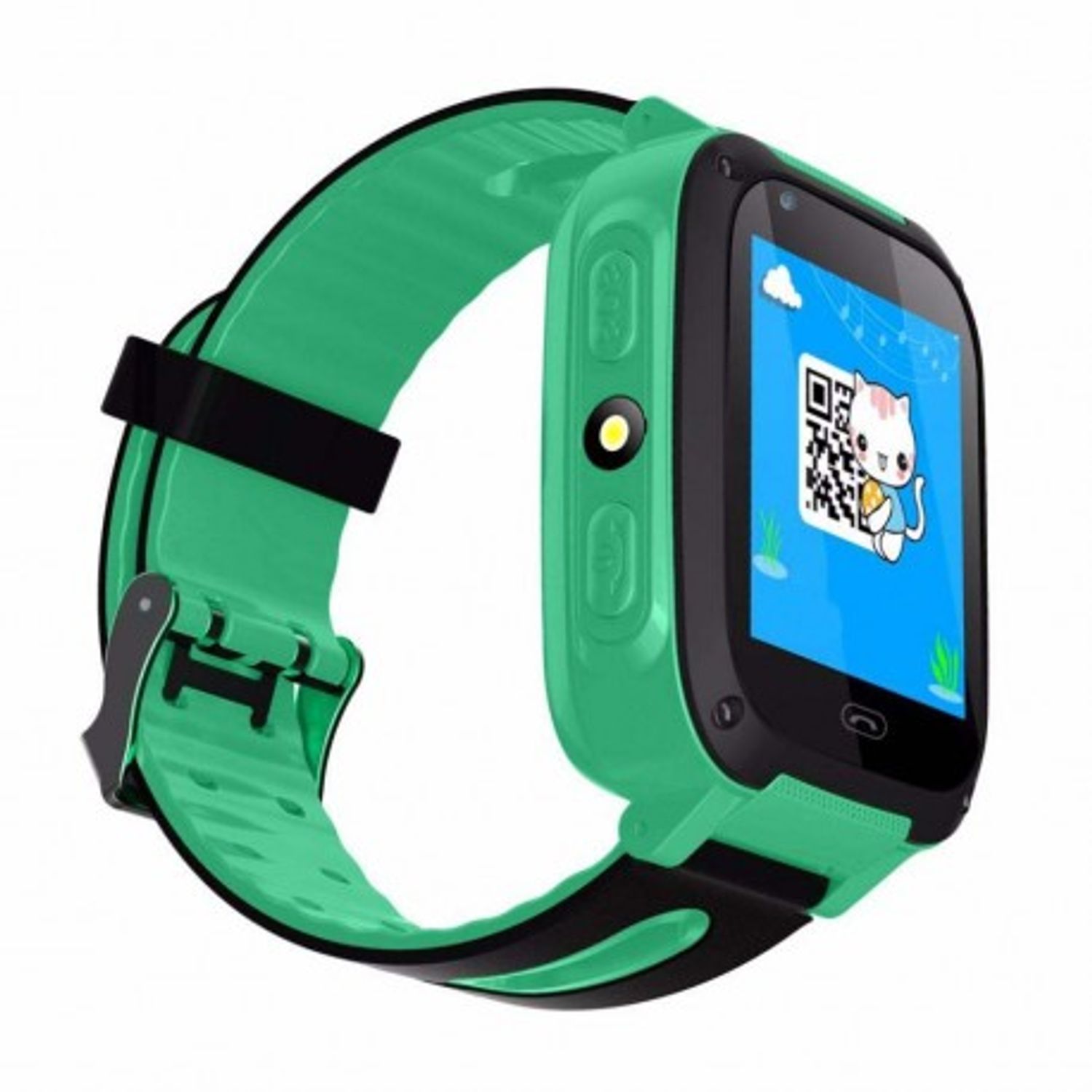 Ceas Smartwatch Copii Techstar® Q9, Slot Cartela SIM, GPS Tracker, Buton Urgenta SOS, Monitorizare Live, Apelare, Verd fotografia produsului View 4 L