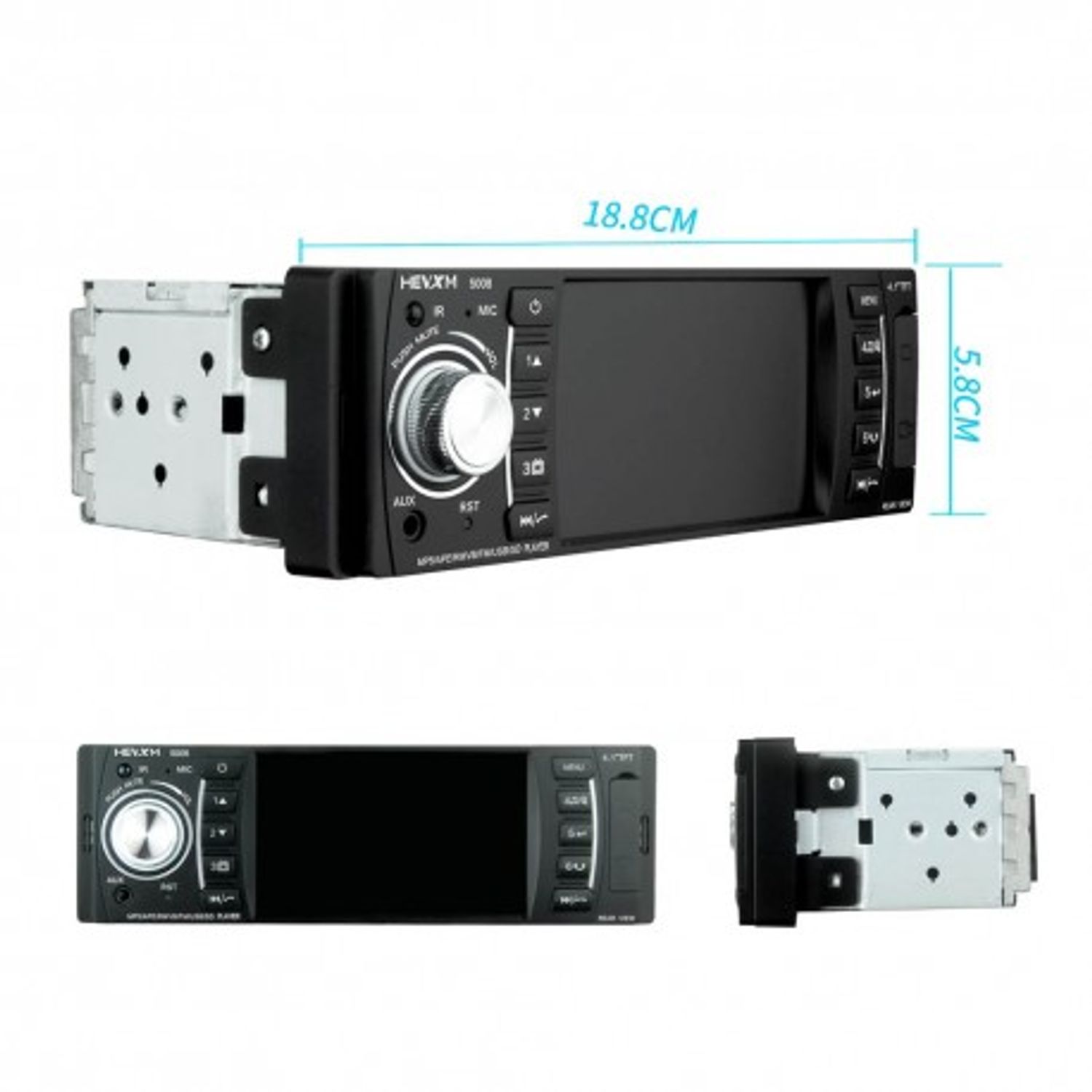 MP5 Player Techstar&reg; 5008, 1DIN, Camera Marsarier, Ecran HD 4.1", Telecomanda, Bluetooth 4.2 fotografia produsului View 6 L