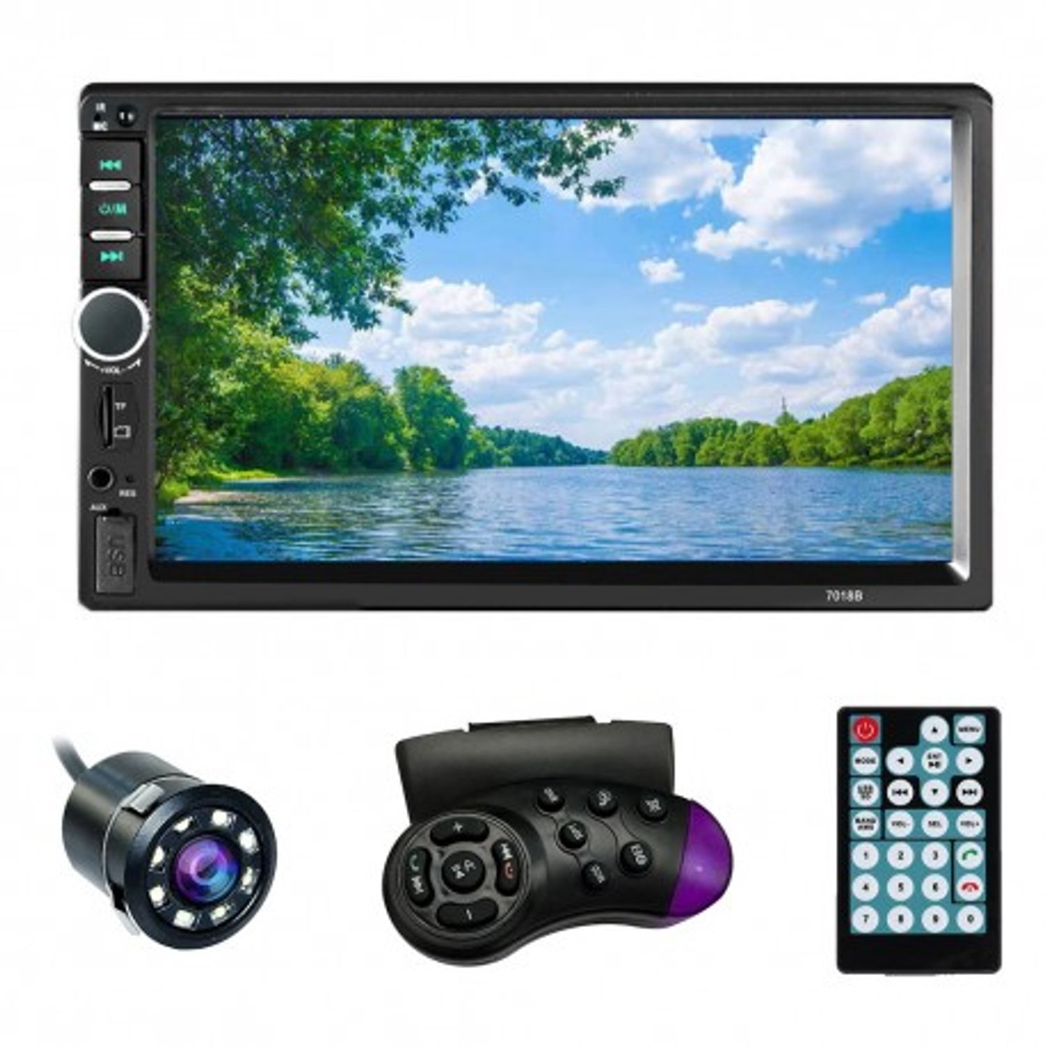 MP5 Player Techstar&reg; 7800S, 2DIN, Camera Marsarier, Ecran HD Touch 7", Comenzi Volan, Telecomanda, MirrorLink, Bluetoo fotografia produsului View 2 L