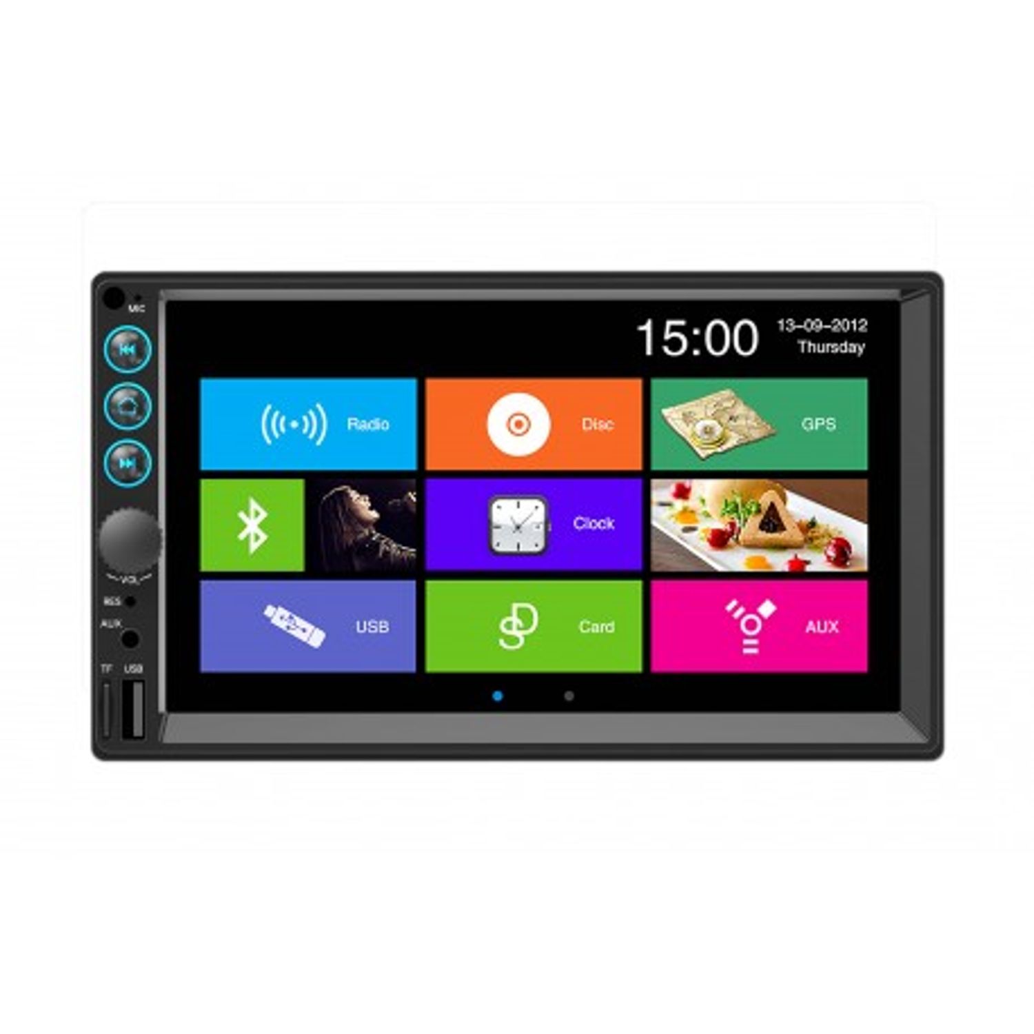 MP5 Player Techstar&reg; 7061, 2DIN, Camera Marsarier, Ecran HD Touch 7", Comenzi Volan, Telecomanda, MirrorLink, Bluetoot fotografia produsului