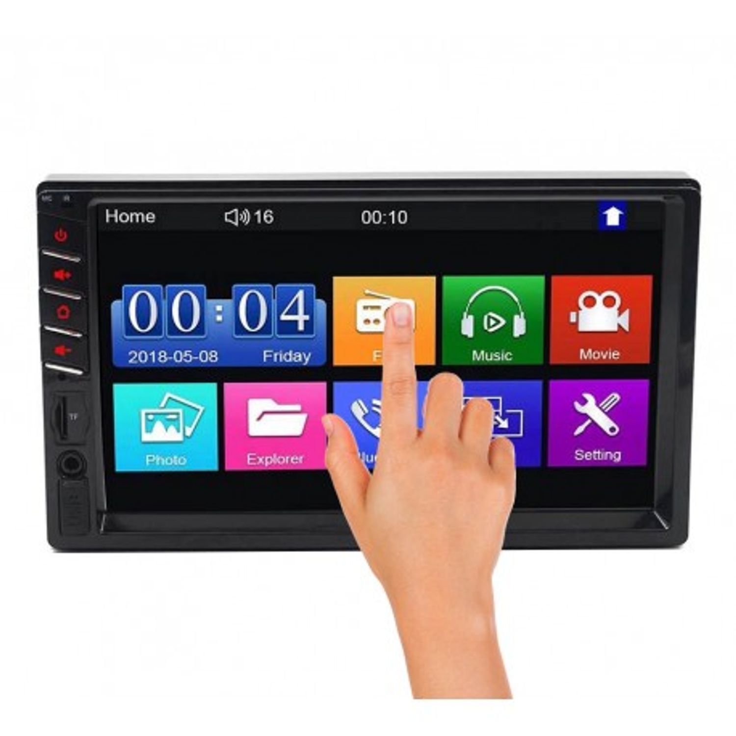 MP5 Player Techstar&reg; 7035, 2DIN, Camera Marsarier, Ecran HD Touch 7", Comenzi Volan, Telecomanda, MirrorLink, Bluetoot fotografia produsului View 3 L