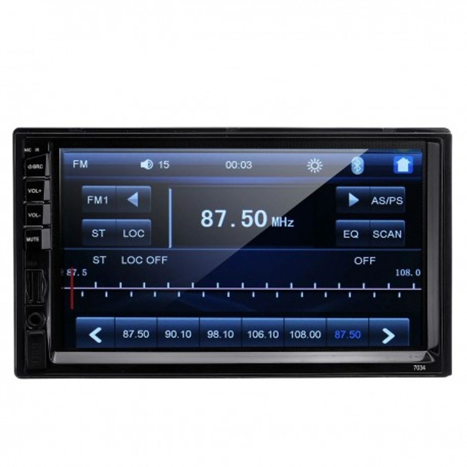 MP5 Player Techstar&reg; 7034, 2DIN, Camera Marsarier, Ecran HD Touch 7", Comenzi Volan, Telecomanda, MirrorLink, Bluetoot fotografia produsului View 2 L