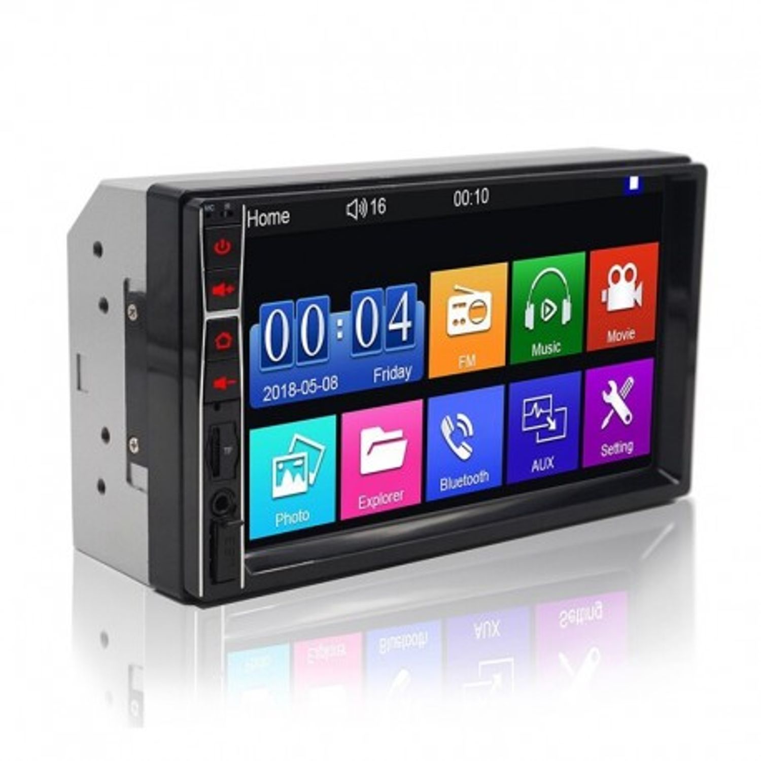 MP5 Player Techstar&reg; 7032, 2DIN, Camera Marsarier, Ecran HD Touch 7", Comenzi Volan, Telecomanda, MirrorLink, Bluetoot fotografia produsului View 5 L