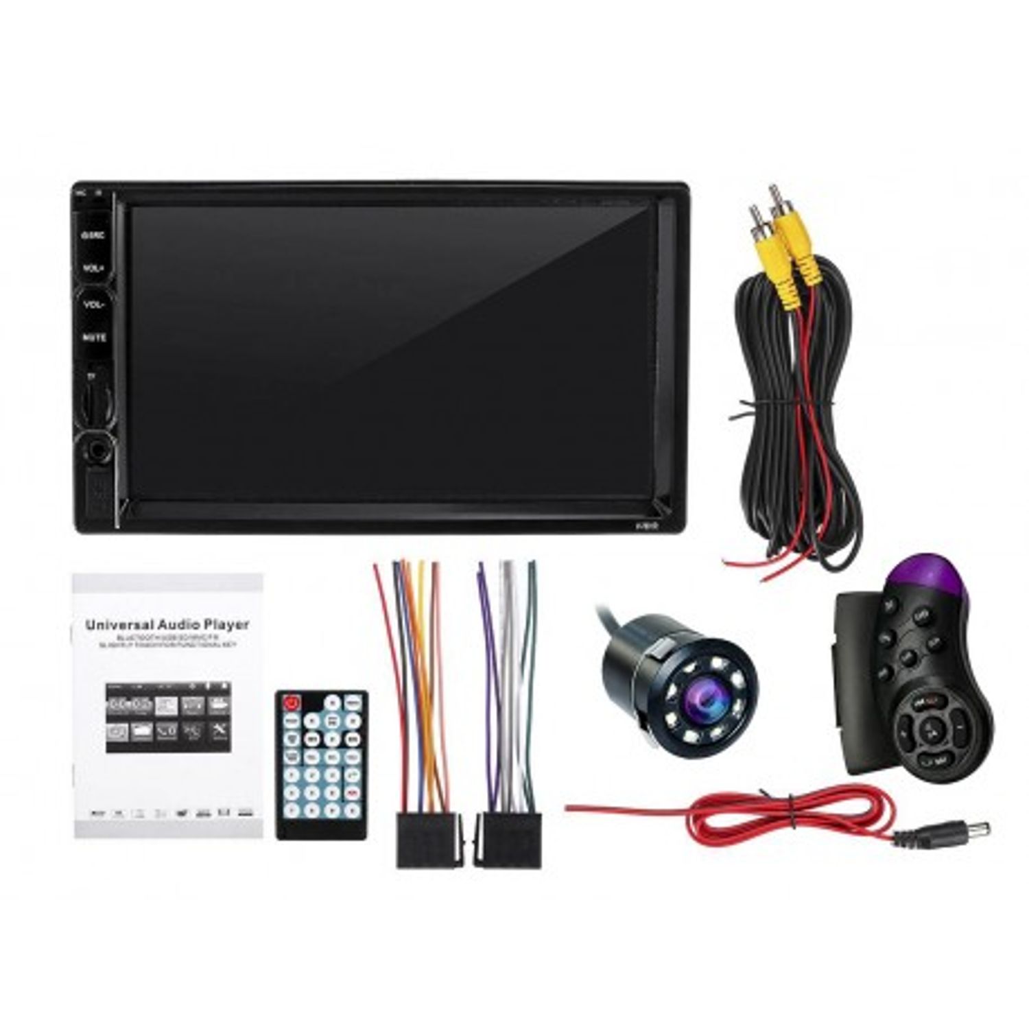 MP5 Player Techstar&reg; 7031, 2DIN, Camera Marsarier, Ecran HD Touch 7", Comenzi Volan, Telecomanda, MirrorLink, Bluetoot fotografia produsului