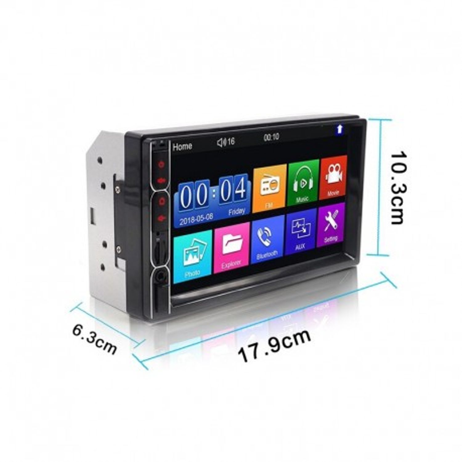 MP5 Player Techstar&reg; 7031, 2DIN, Camera Marsarier, Ecran HD Touch 7", Comenzi Volan, Telecomanda, MirrorLink, Bluetoot fotografia produsului View 8 L
