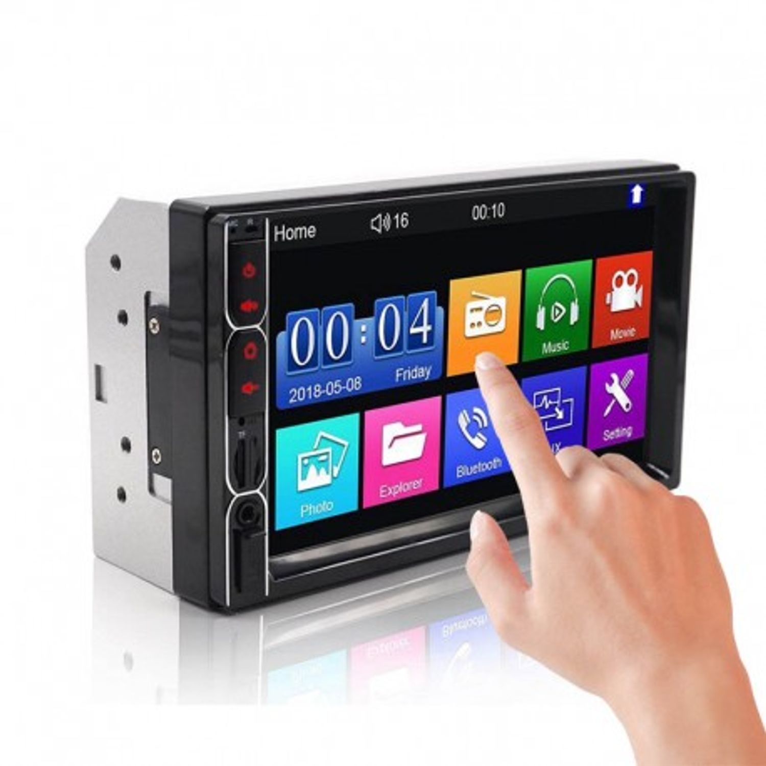 MP5 Player Techstar&reg; 7031, 2DIN, Camera Marsarier, Ecran HD Touch 7", Comenzi Volan, Telecomanda, MirrorLink, Bluetoot fotografia produsului View 6 L