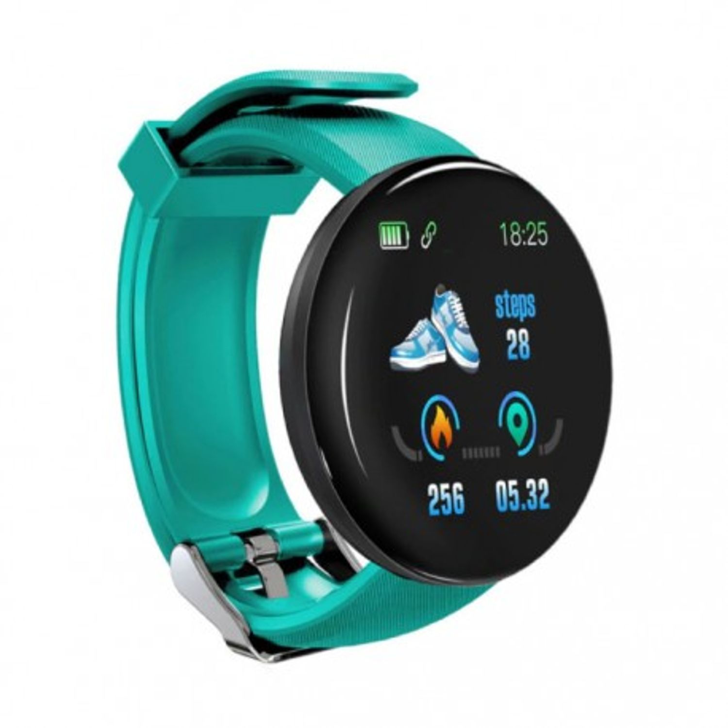 Ceas Smartwatch Techstar® D18, 1.3inch OLED, Bluetooth 4.0, Monitorizare Tensiune, Puls, Oxigenarea Sangelui, Waterpro fotografia produsului