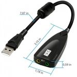 Adaptor Audio Techstar&reg; 5HV2, USB 2.0, 2 x Jack Audio 3.5mm, Microfon, LineOut, Virtual Surround fotografia produsului