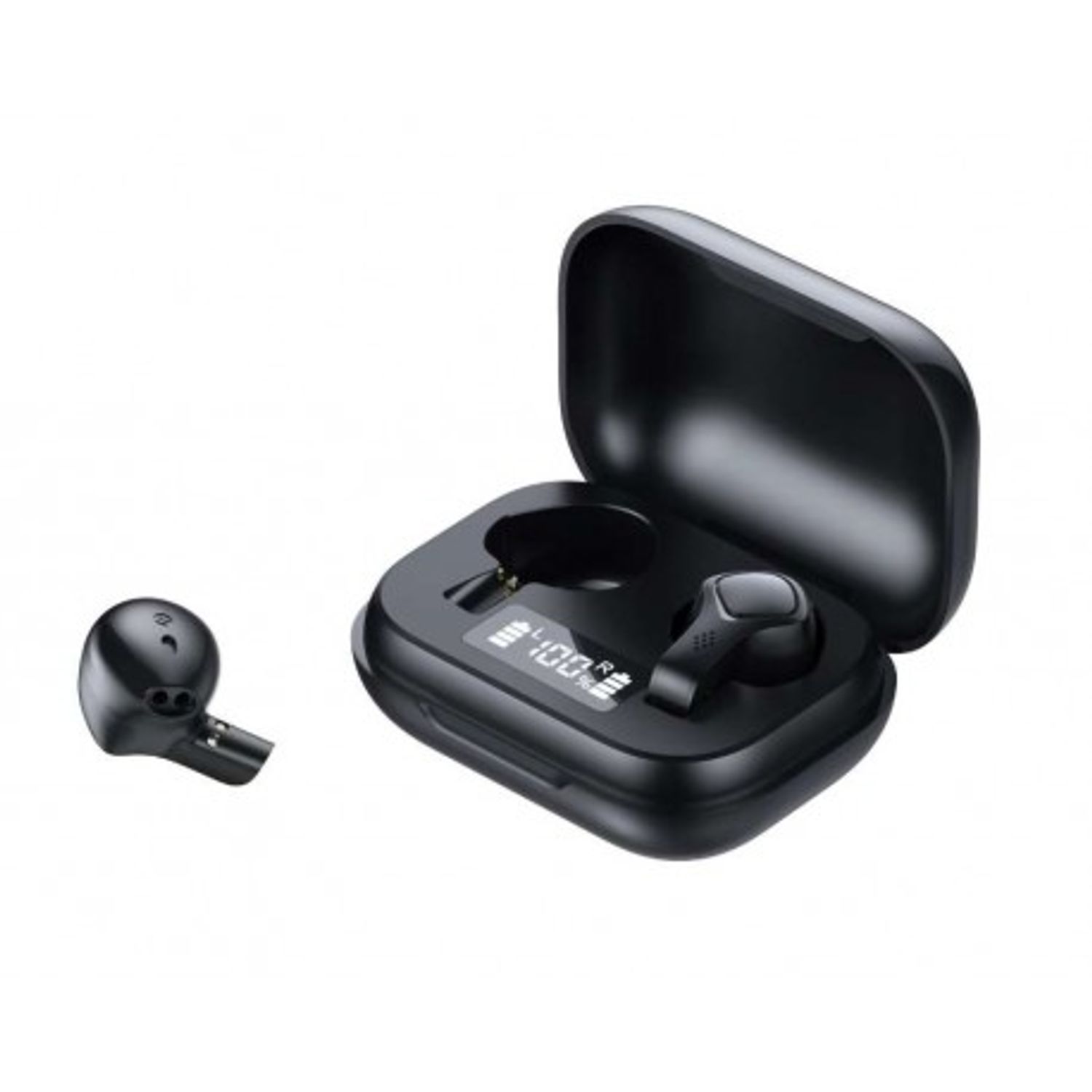 Casti Smart Techstar&reg; TWS S20 , Wireless, Bluetooth V5.0, HD Audio, Touch, IPX5, iOS, Android, 300mAh, Type-C, Negru fotografia produsului View 6 L