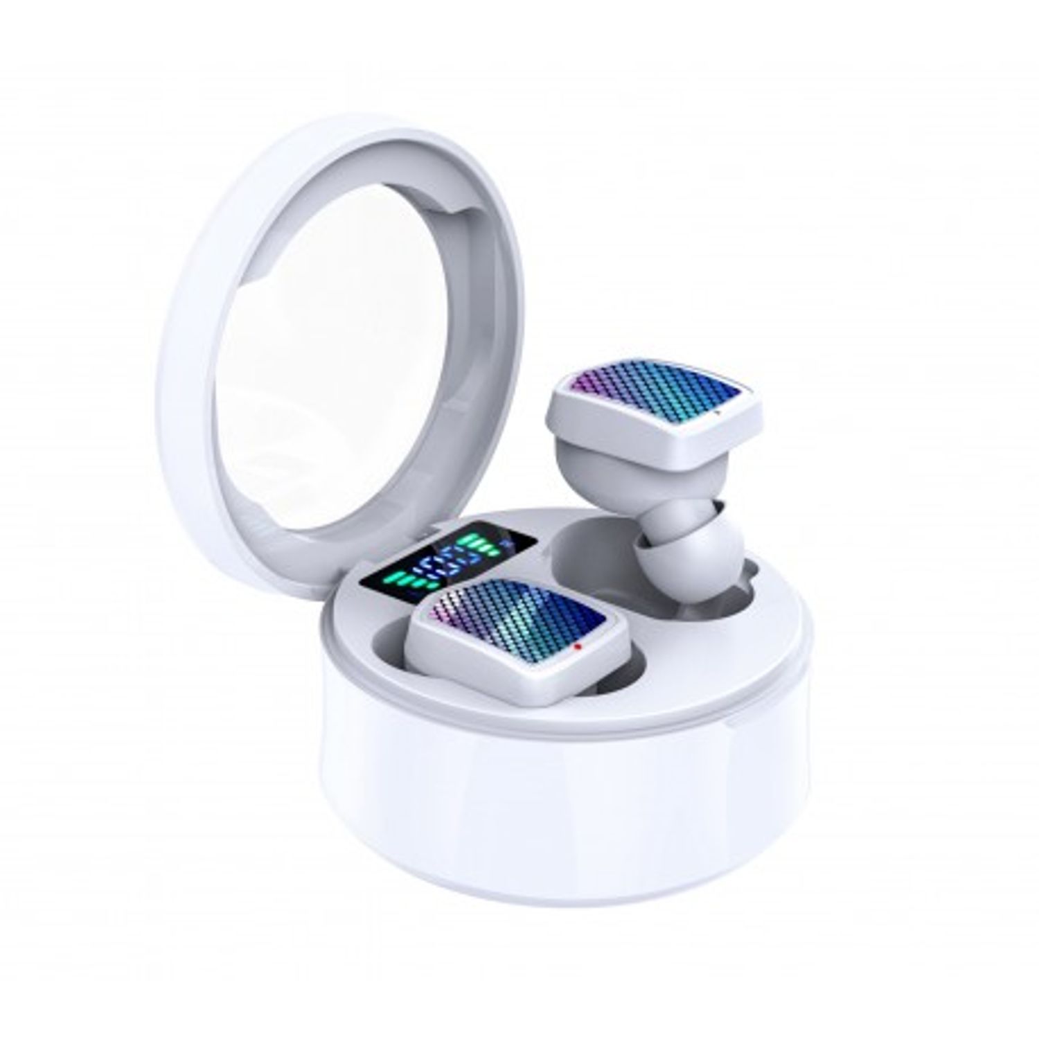 Casti Smart Techstar&reg; TWS S30, Wireless, Bluetooth V5.0, IPX6, HD Audio, Touch, iOS, Android, Type-C, Alb fotografia produsului View 6 L