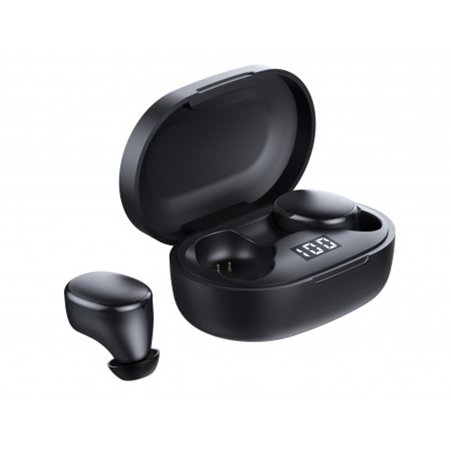 Casti Smart Techstar&reg; TWS S16S, Wireless, Bluetooth V5.0, HD Audio, Touch, iOS, Android, Type-C, Negru fotografia produsului View 8 L