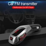 Modulator FM Techstar&reg; X5, Wireless, Bluetooth 5.0,Microfon Integrat, FM Transmitator, Voltaj Baterie, USB, Slot Micro fotografia produsului