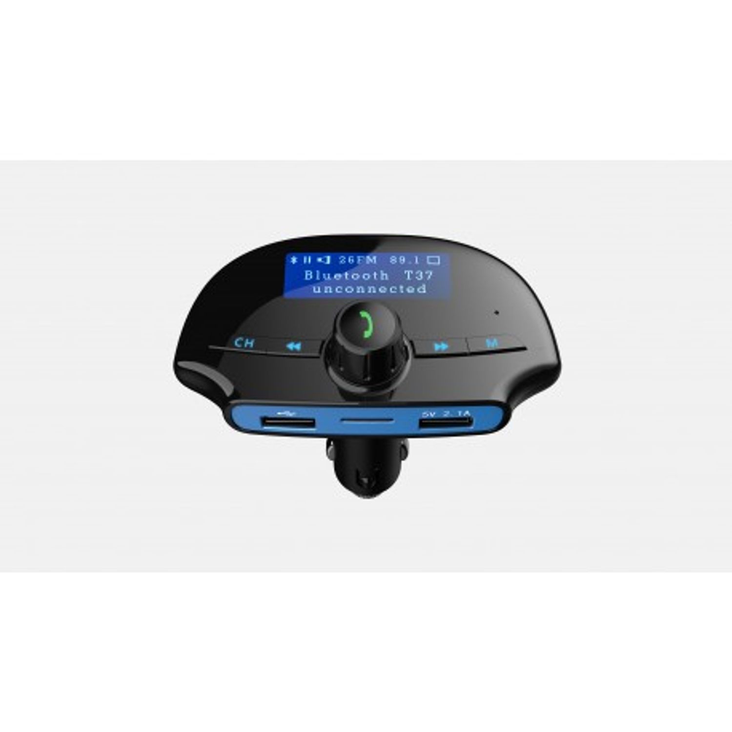 Modulator FM Techstar&reg; T37, Wireless, Bluetooth 4.2,Microfon Integrat, FM Transmitator, Voltaj Baterie, USB, Slot Micr fotografia produsului View 3 L