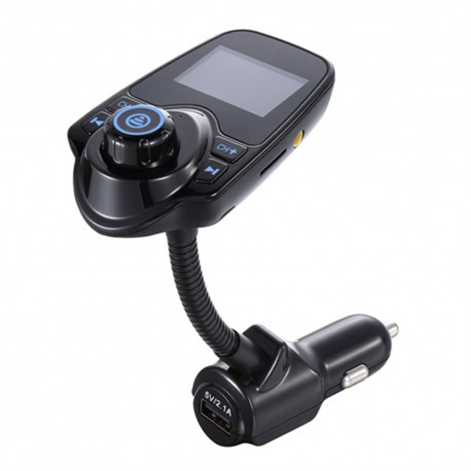 Modulator FM Techstar&reg; T10, Wireless, Bluetooth 4.2, Microfon Integrat, Quick Charge, Afisare Voltaj, Slot MicroSD, AU fotografia produsului View 2 L