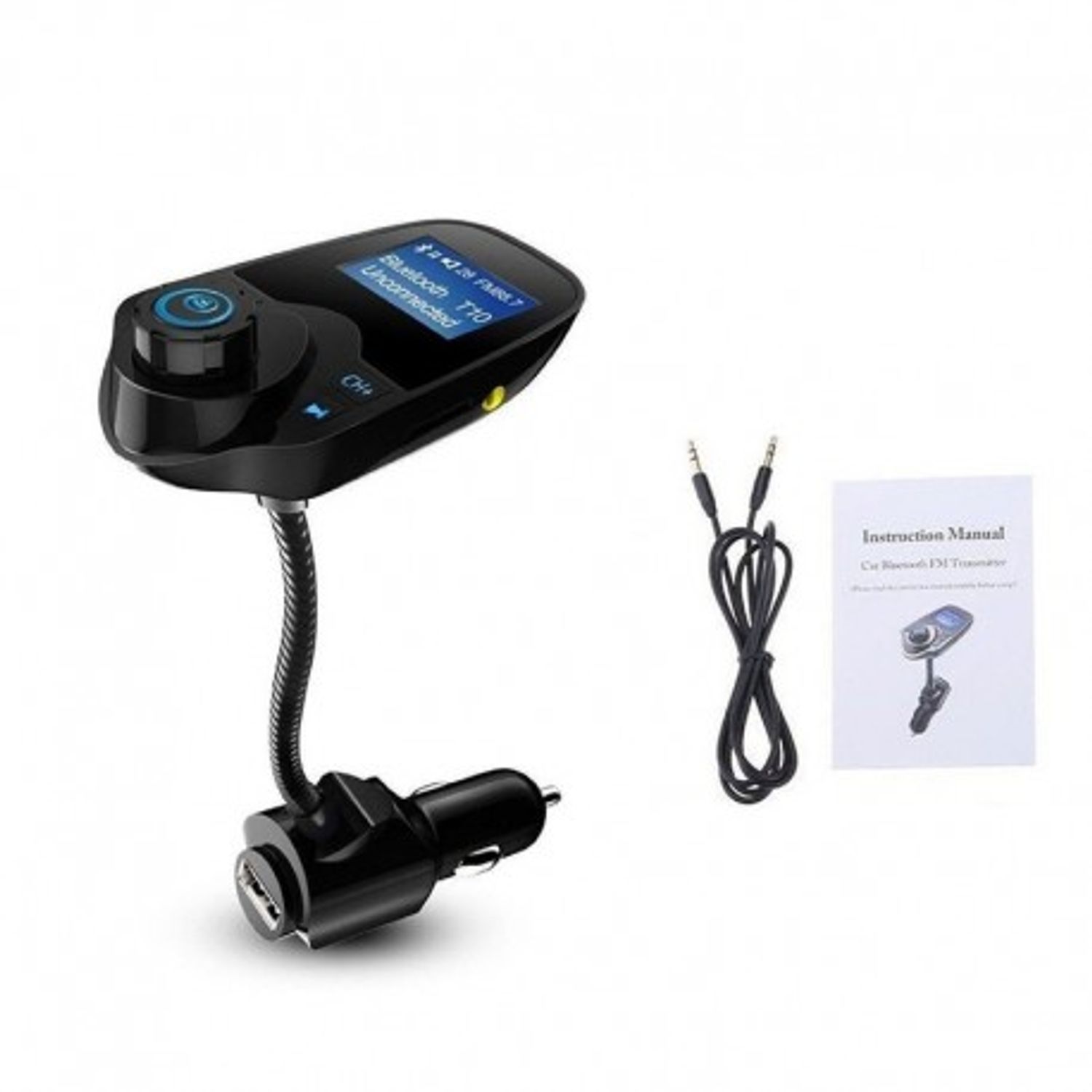 Modulator FM Techstar&reg; T10, Wireless, Bluetooth 4.2, Microfon Integrat, Quick Charge, Afisare Voltaj, Slot MicroSD, AU fotografia produsului View 7 L