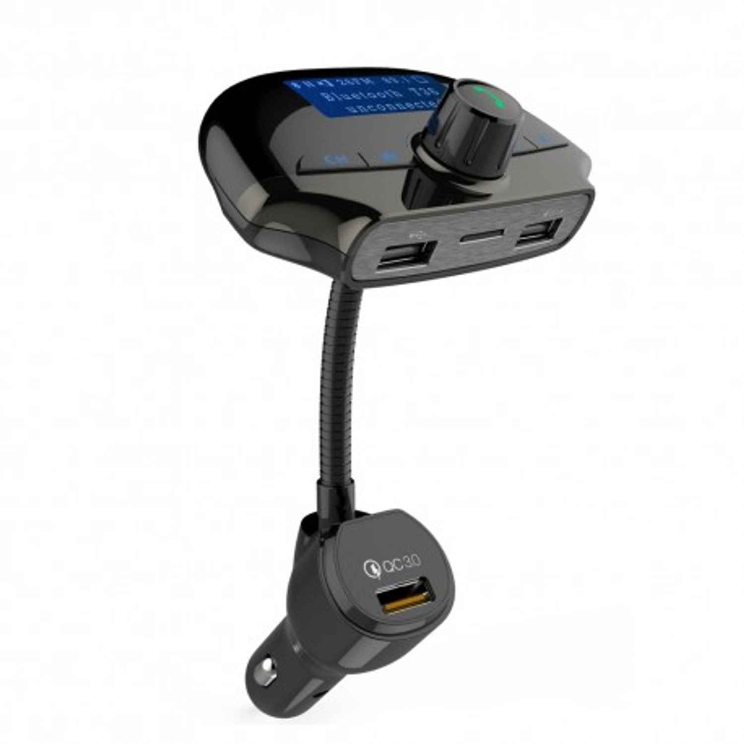 Modulator FM Techstar&reg; T36, Wireless, Bluetooth 3.0, Microfon Integrat, Quick Charge 3.0, Afisare Voltaj, Slot MicroSD fotografia produsului View 6 L