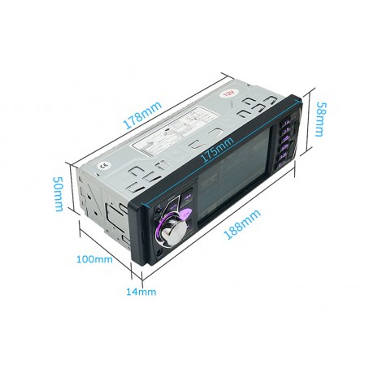 Radio Auto MP5 PLAYER Techstar&reg; 4022D SMART 1DIN, cu Display  4.1", Bluetooth, Telecomanda fotografia produsului View 12 L