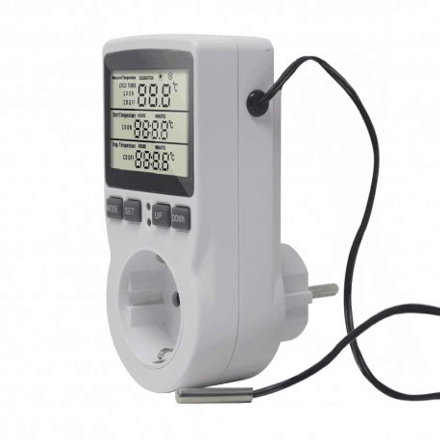 Priza Programabila Techstar&reg; KT3100, Digital Timer, Priza Intrerupator, 230V, 16A, Programabila Timp/Temperatura, Term fotografia produsului View 5 L