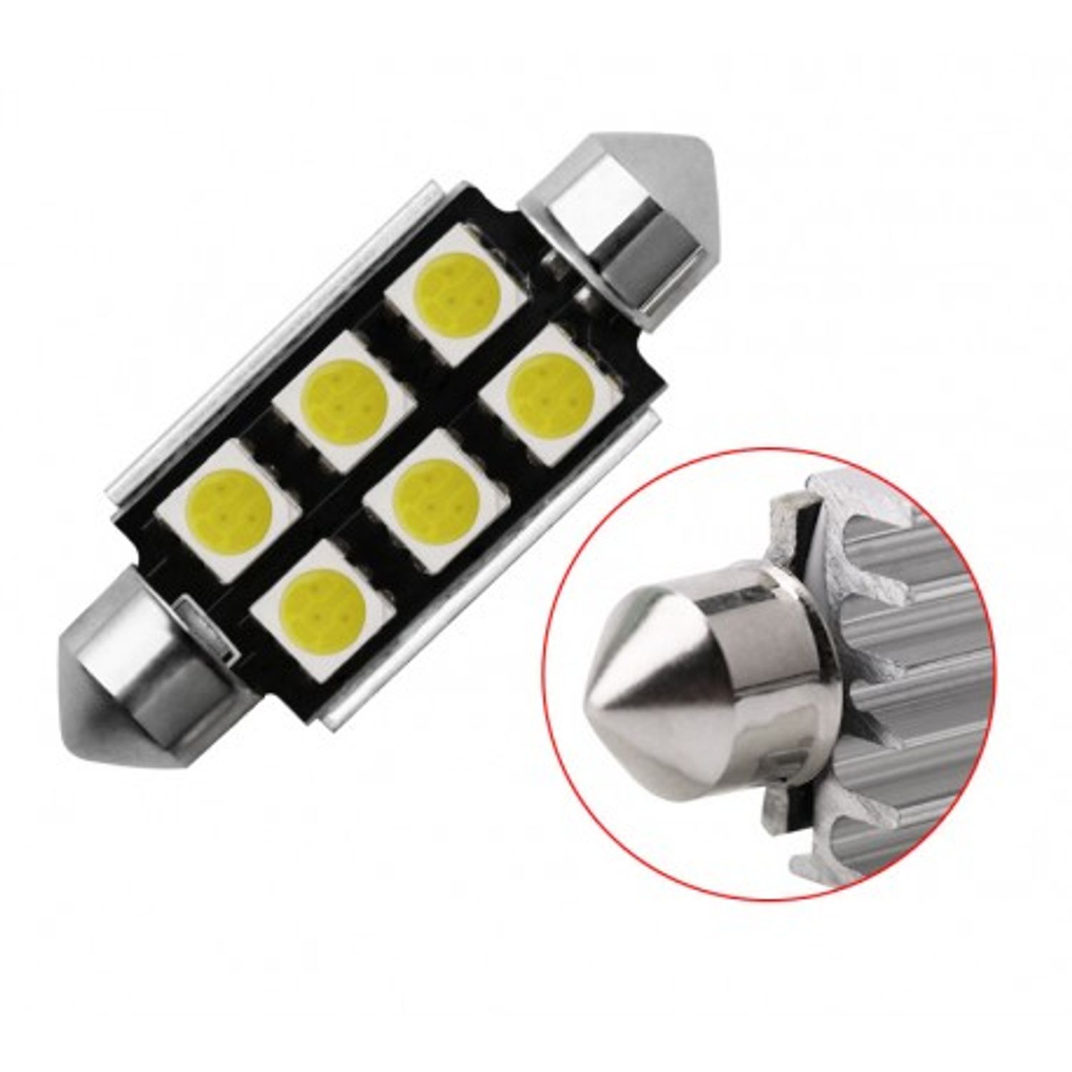 Bec Led Auto Techstar&reg; Festoon, Alb Rece, 6000K, 12V, 720lm, 41mm fotografia produsului View 3 L