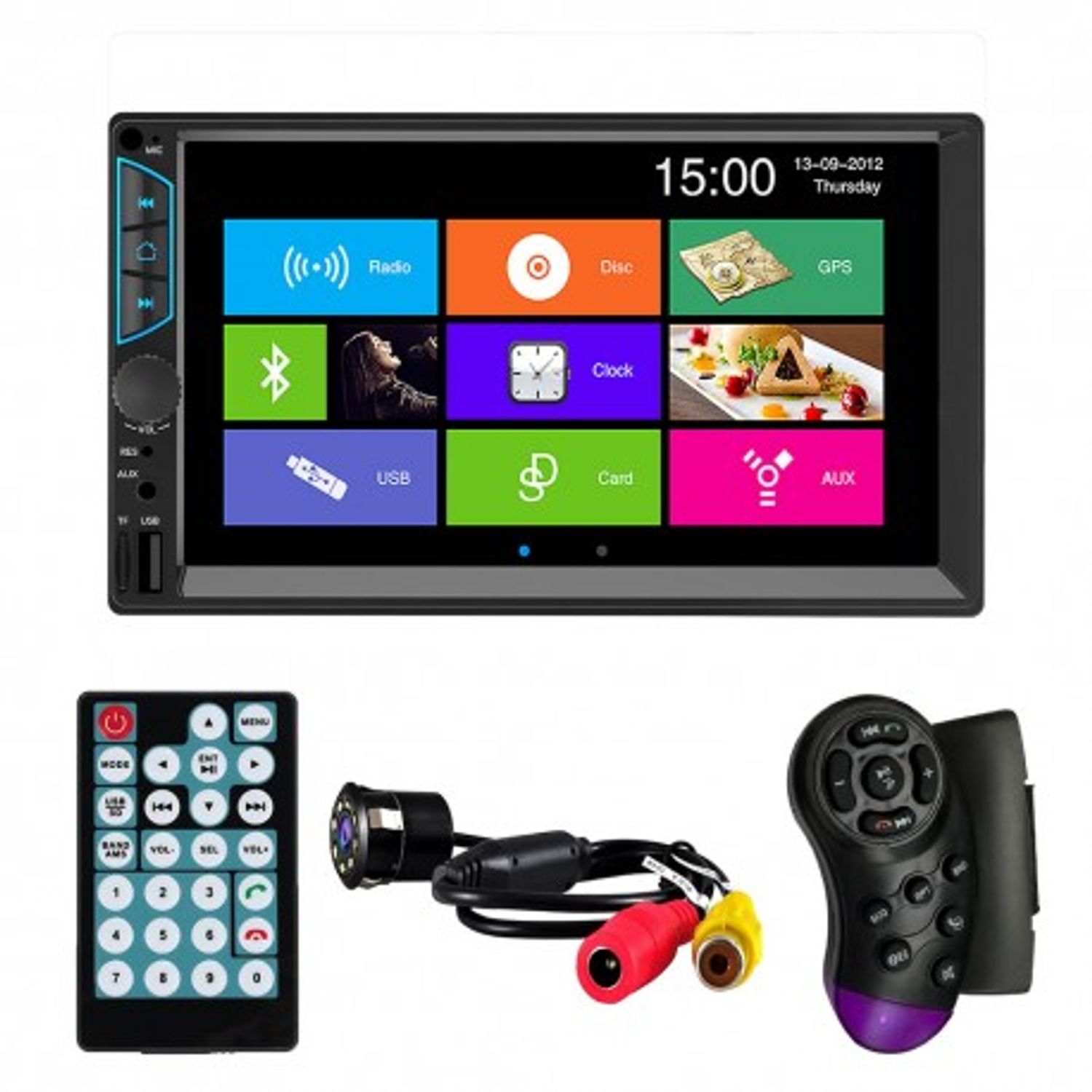 MP5 Player Techstar&reg; 7060, 2DIN, Camera Marsarier, Ecran HD Touch 7", Comenzi Volan, Telecomanda, MirrorLink, Bluetoot fotografia produsului View 2 L