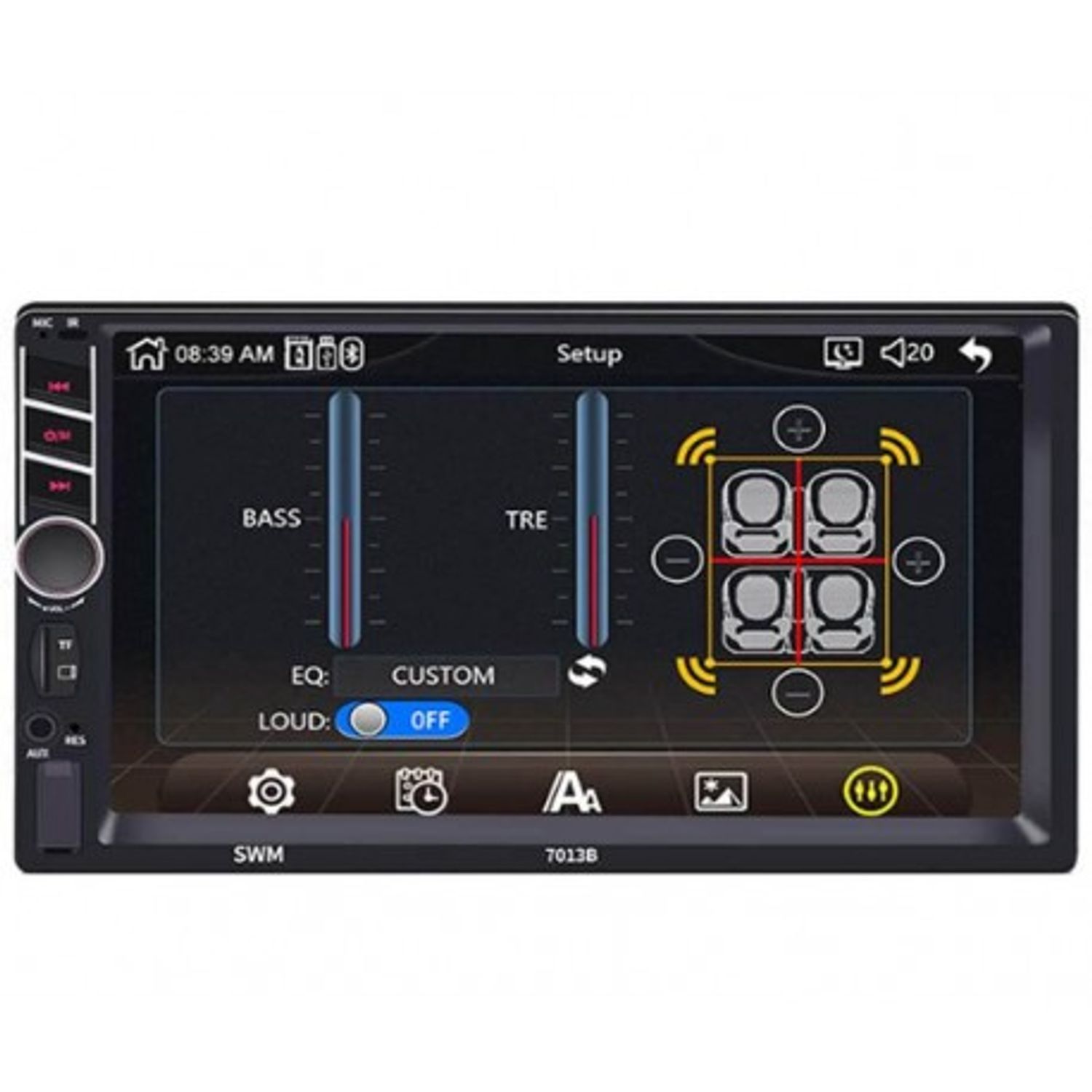 MP5 Player Techstar&reg; 7055, 2DIN, Camera Marsarier, Ecran HD Touch 7", Comenzi Volan, Telecomanda, MirrorLink, Bluetoot fotografia produsului View 6 L