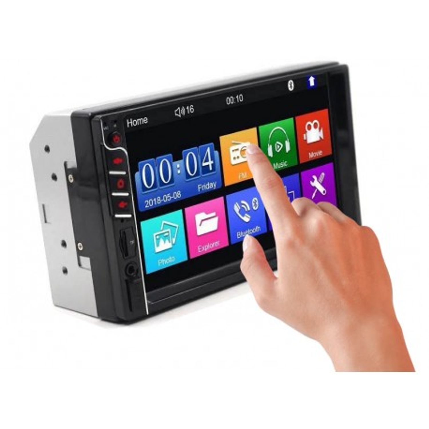 MP5 Player Techstar&reg; 7033, 2DIN, Camera Marsarier, Ecran HD Touch 7", Comenzi Volan, Telecomanda, MirrorLink, Bluetoot fotografia produsului View 4 L